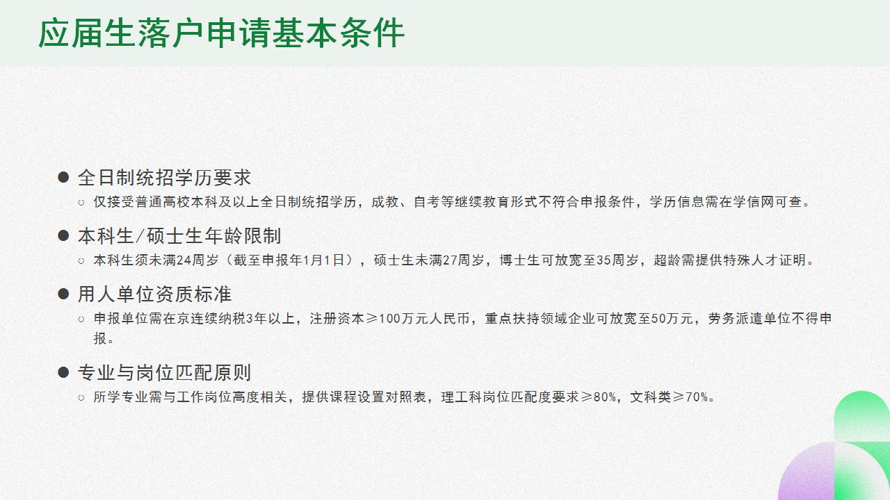 应届毕业生如何办理北京户口