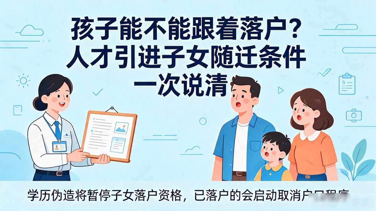 人才引进家属随迁条件_随迁子女2026申请条件_人才引进子女随迁的申请条件是什么
